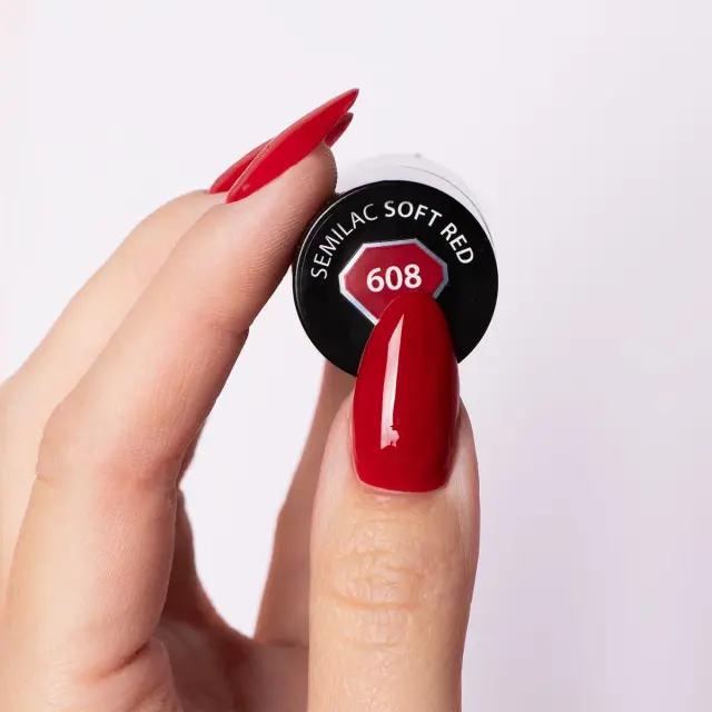 Semilac Ημιμόνιμο Βερνίκι 608 Soft Red 7ml 2