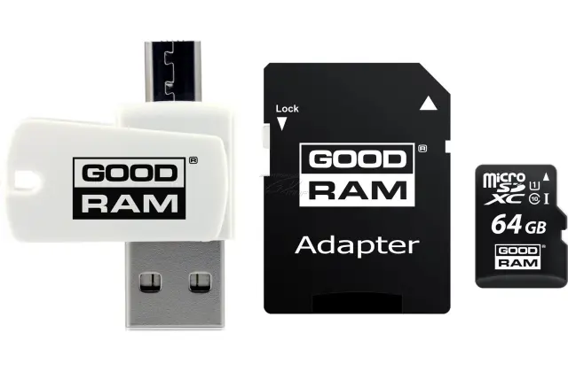 Goodram All in one M1A4-0640R12 memory card 64 GB MicroSDXC Class 10 UHS-I + The card reader