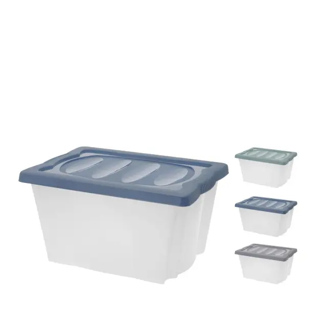 Κουτί Στοιβαζόμενο Με Καπάκι 20lt Πλαστικό 43x33x24cm Σε 3 Χρώματα
