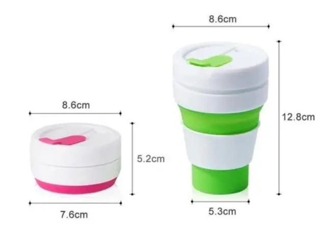 Πτυσσόμενο παγούρι σιλικόνης - 1009 - 350ml - 920076 2