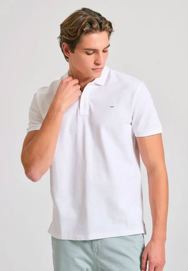 FunkyBuddha Polo T-shirt White FBM011-001-11 - XL