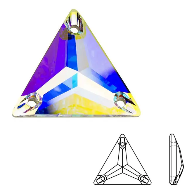 Swarovski Ραφτά 3270 Triangle Crystal AB 22mm - 2τεμ