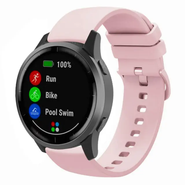 Smooth Λουράκι Σιλικόνης για Smartwatch 22mm- Pink OEM