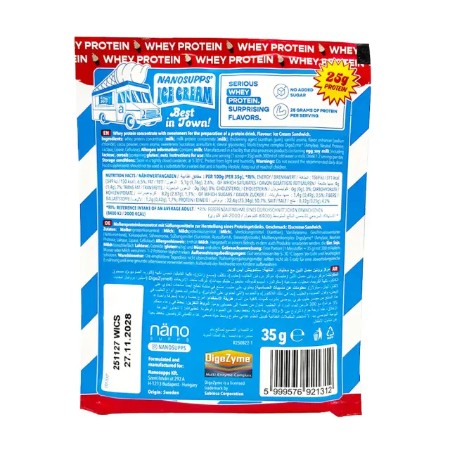 Nanosupps Whey Protein Ice Cream Sandwich, 35 g 2