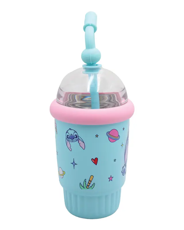 Παγούρι θερμός με καλαμάκι Stitch 400ml 2