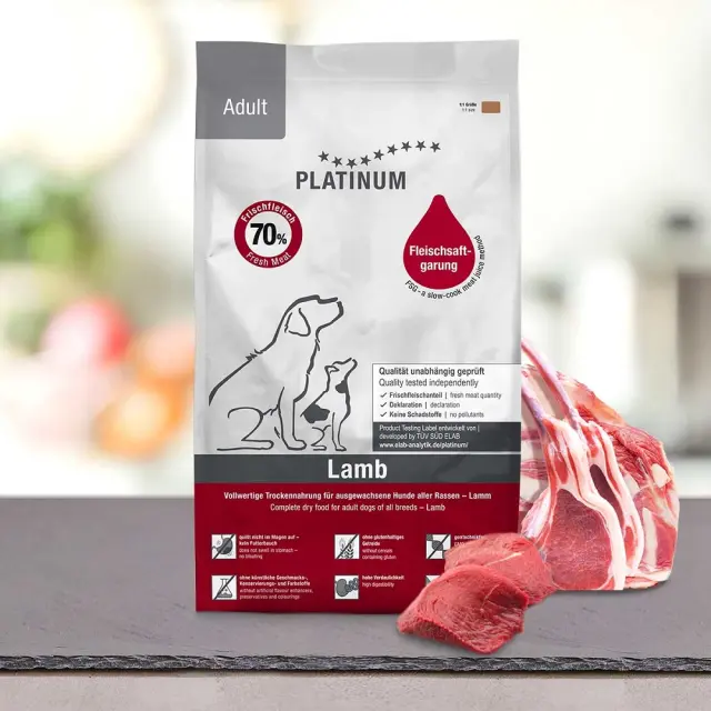 Platinum Adult Lamb & Rice Μαγειρευτή Ξηρά Τροφή 1.5Kg Μονόχρωμο