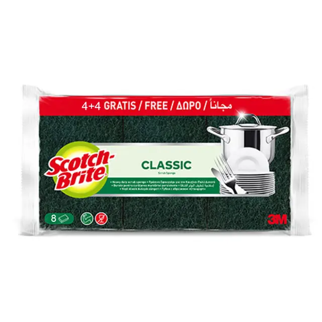 SCOTCH BRITE Σφουγγάρι κουζίνας 4+4 ΔΩΡΟ