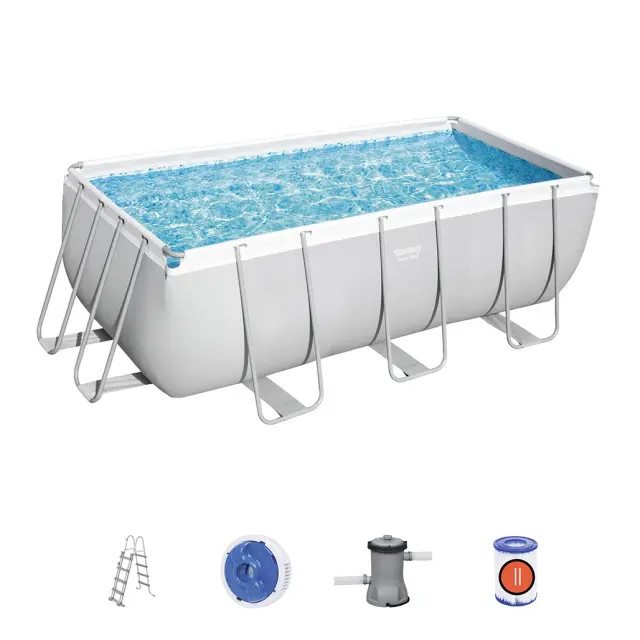 Πισίνα BESTWAY POWER STEEL RECTANGULAR FRAME POOL 4.12x2.01x1.22m 3