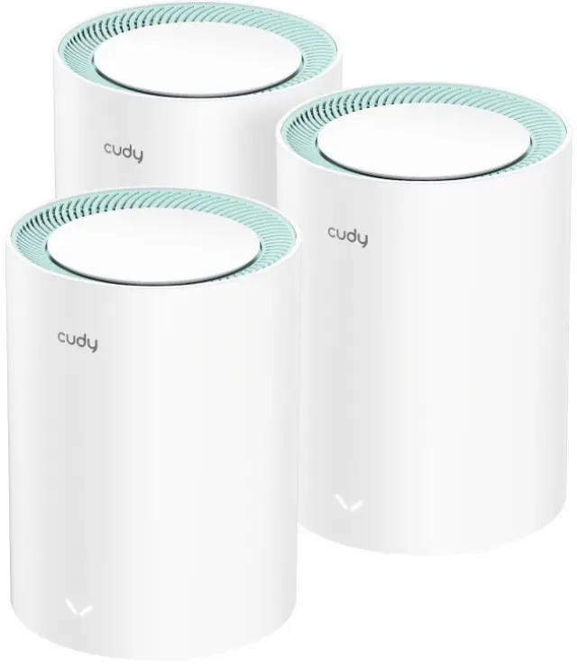 Cudy M1300 3-PACK mesh wi-fi system Dual-band (2.4 GHz / 5 GHz) Wi-Fi 5 (802.11ac) White 2 Internal