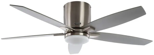 Hunter Valencia 132 Low Profile - Brushed Nickel - Ανεμιστήρας Οροφής με Φωτιστικό 3