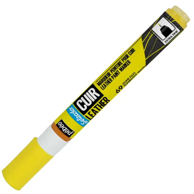 Pebeo Μαρκαδόρος Δέρματος Setacolor Leather Μύτη 0.7mm - 69 Fluorescent Yellow