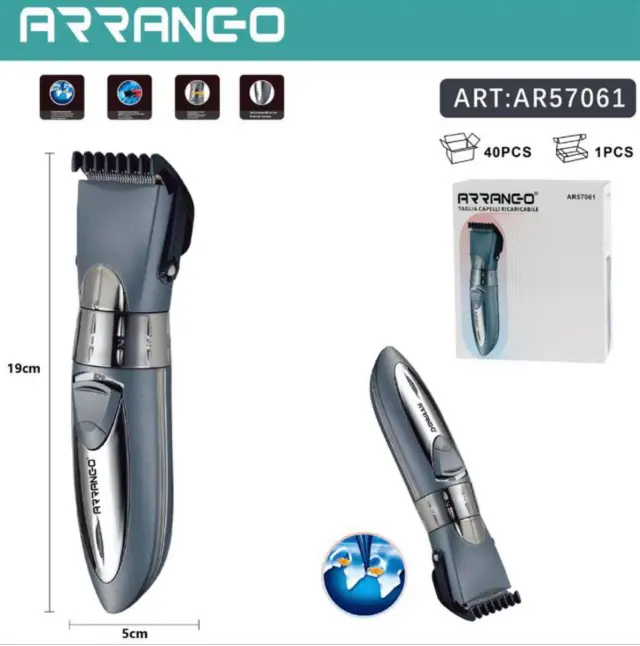 Επαναφορτιζόμενη κουρευτική μηχανή Arrango AR57061 2