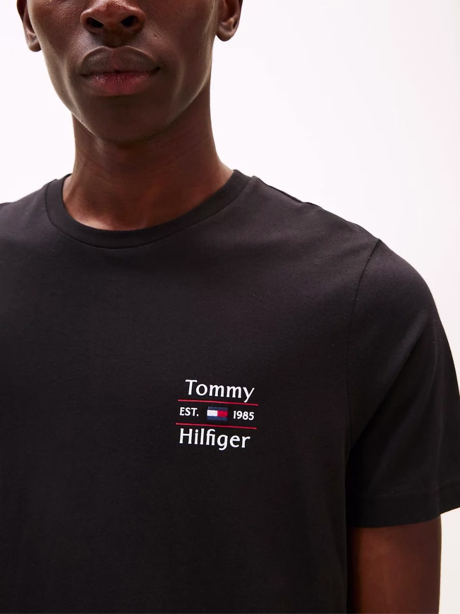 Tommy Hilfiger Ανδρικό Μαύρο T-Shirt Μαύρο - XXL 2