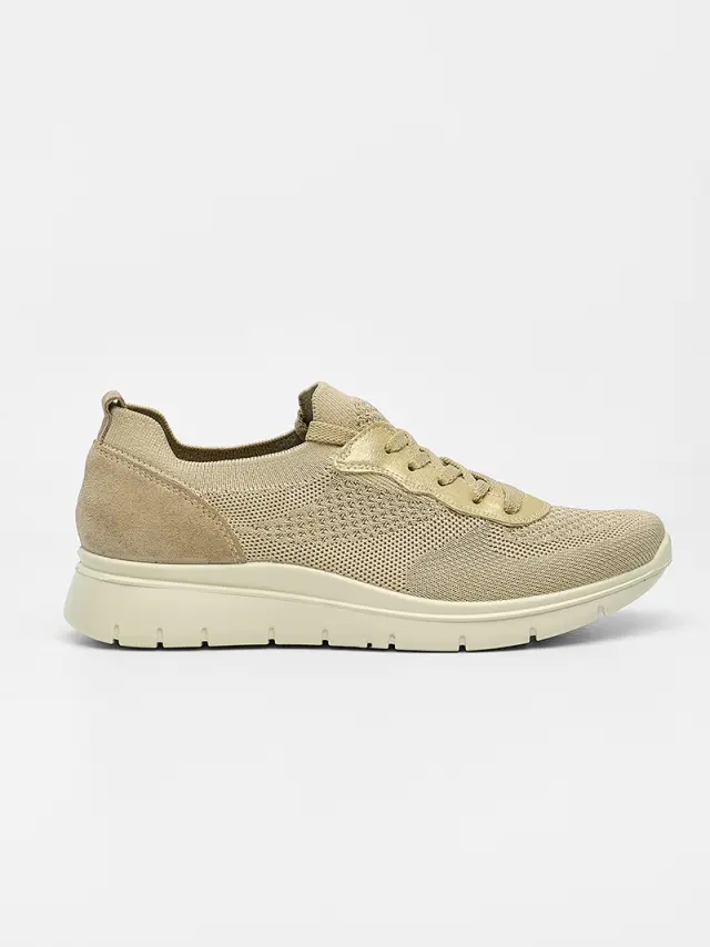 Imac Sneakers Γυναικείο ύφασμα/δέρμα Μπεζ IMA/106210 CREAM 3