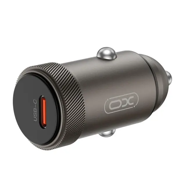 Universal φορτιστής αυτοκινήτου USB-C max.30W, σε γκρι χρώμα