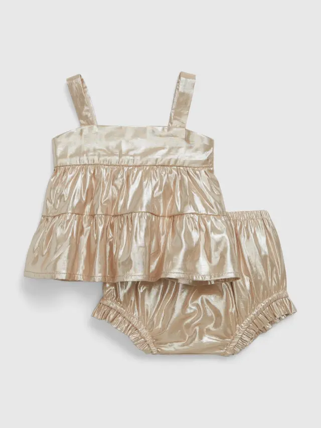 Χρυσό Βρεφικό Metallic Σύνολο Σετ gold