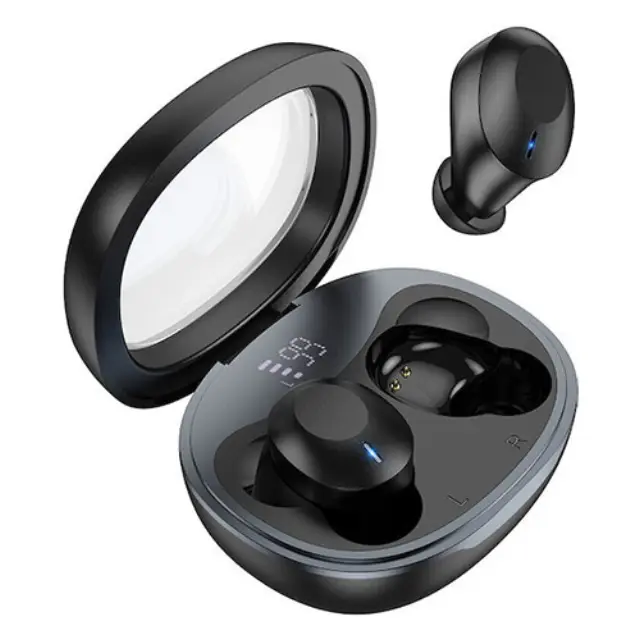 Hoco EQ3 In-ear Bluetooth Handsfree Ακουστικά με Θήκη Φόρτισης Μαύρα