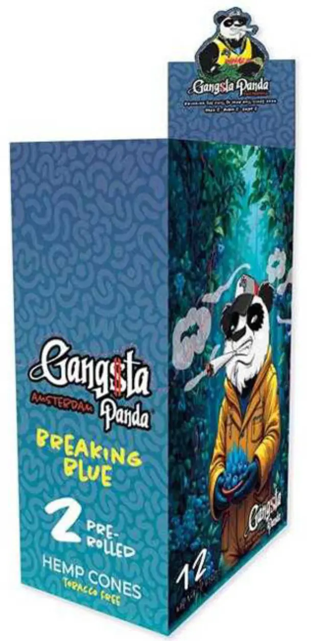 Gangsta Panda Blunt Wraps Πουρόφυλλα - Blueberry 2φ. 3