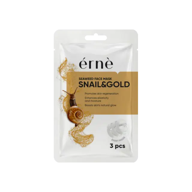 Erne Seaweed Snail & Gold Face Mask 3pcs