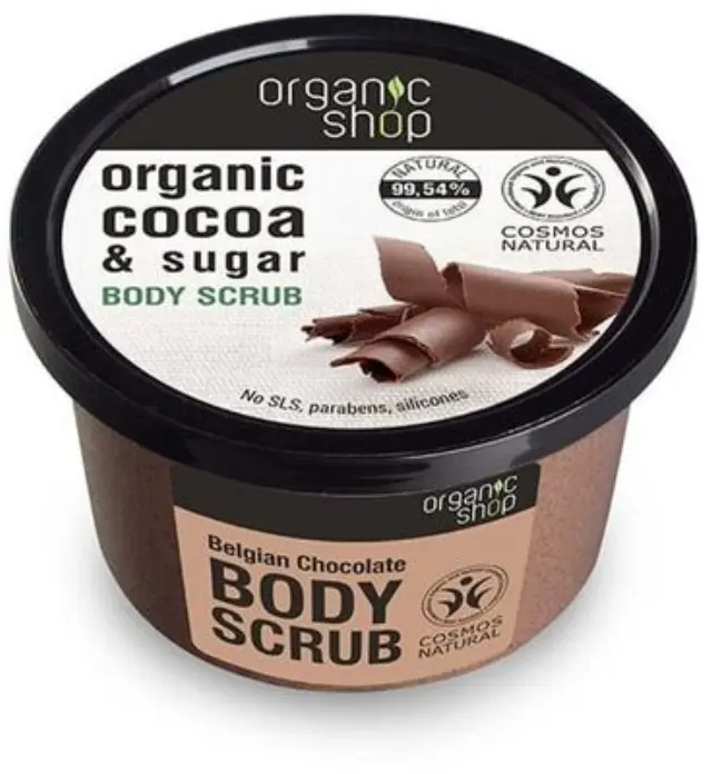 ORGANIC SHOP Body Scrub Belgian Chocolate Scrub Απολεπιστικό Σώματος με Βελγική Σοκολάτα, 250ml