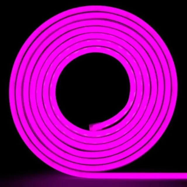Αδιάβροχη Led Ταινία Neon 12V 5m με Τροφοδοτικό Ροζ – Φούξια IP65 RZ-0027
