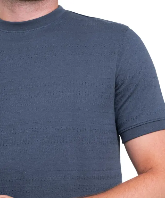 Guess - Ανδρικό Ανδρικό Κοντομάνικο T-Shirt M6YP14K4392-G7HT Μπλε/Γκρι 3