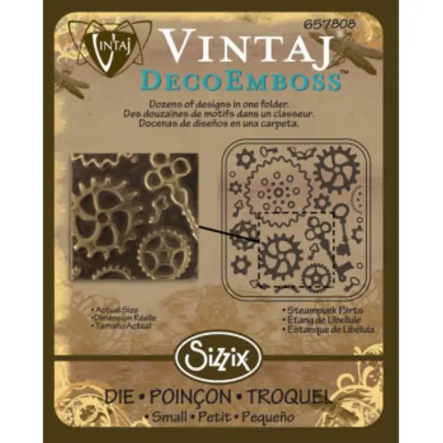 Φάκελος Ανάγλυφων Vintaj DecoEmboss Die - Steampunk Parts