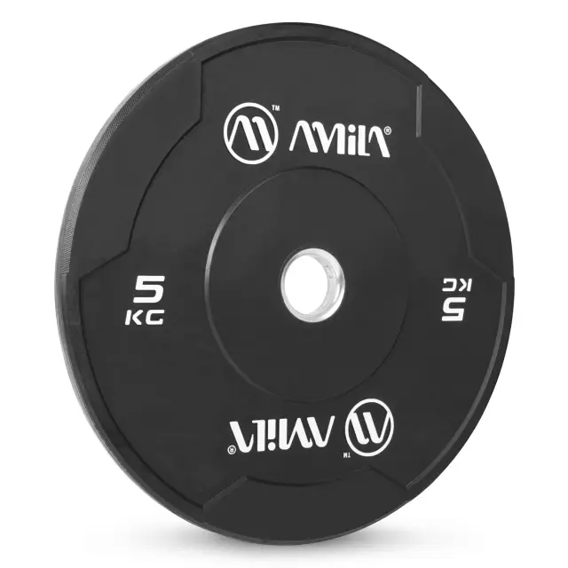 Δίσκος AMILA Black W Bumper Slim 50mm 5Kg (84841) 2