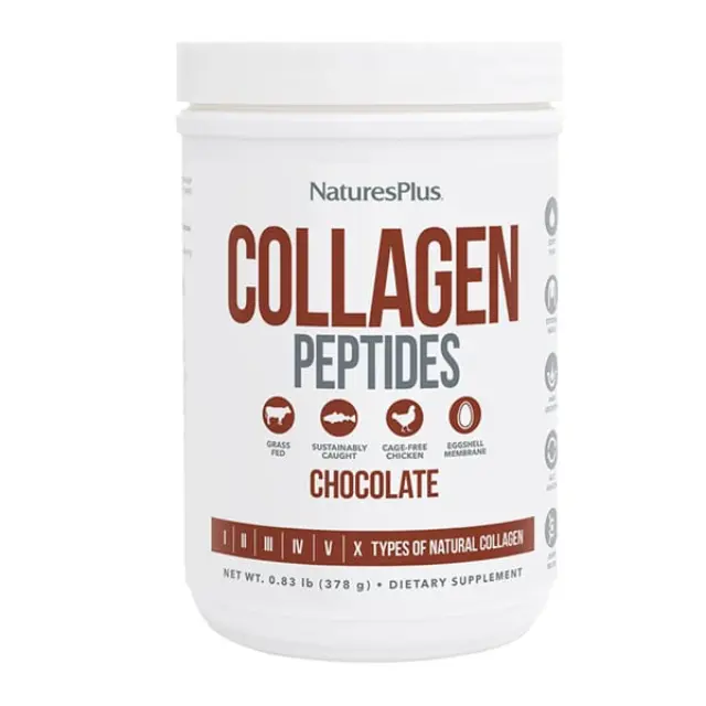 Natures Plus Collagen Peptides Chocolate, 378gr