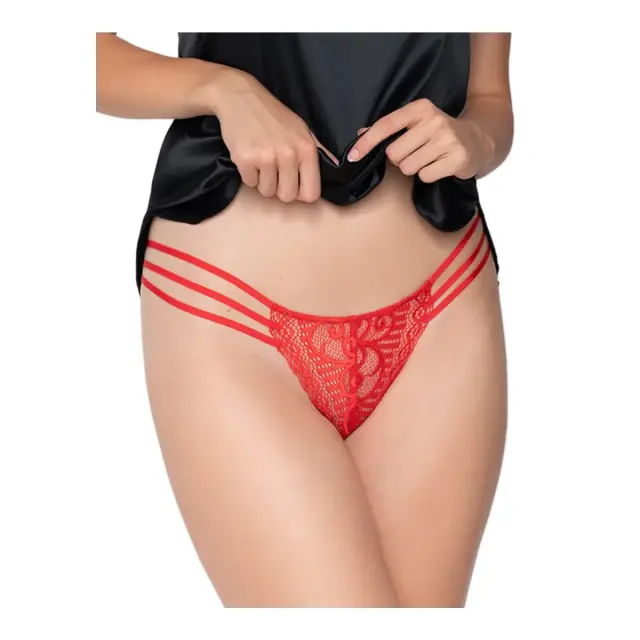 Luna Γυναικείο Brazil Lace Party, Χρώμα Κόκκινο - S