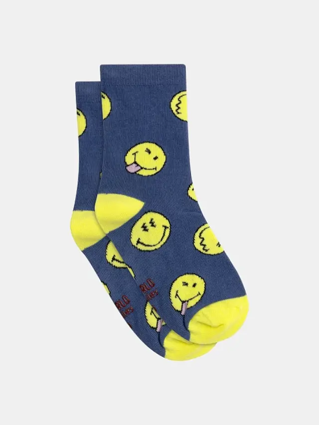Παιδικές Κάλτσες για Αγόρια Smiley Vibe ΜΠΛΕ