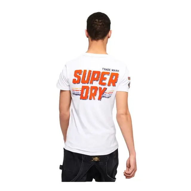 Superdry Ανδρικό T-Shirt Custom Classic Tee, Χρώμα Optic 2