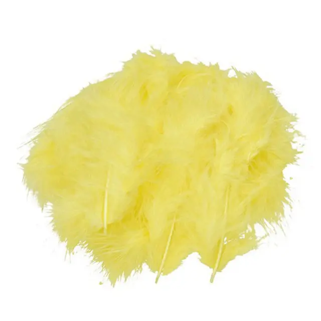 Φτερά Marabou Yellow - 10-12cm ~2g ~20τεμάχια