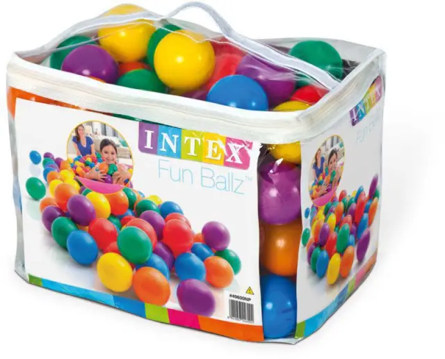 Intex Fun Ballz 100τμχ Με Τσάντα Μεταφοράς 100τμχ