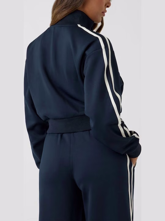 Guess Γυναικεία Ζακέτα με Φερμουάρ Navy Μπλε Σκούρο - S 2