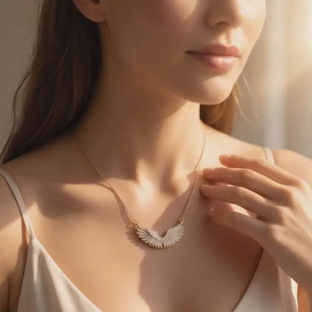 Angel Wings Sparkle Necklace 2