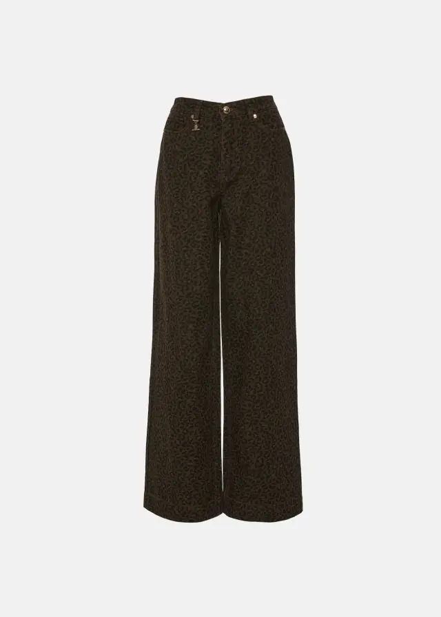 Lynne Τζιν animal print παντελόνι Καφέ