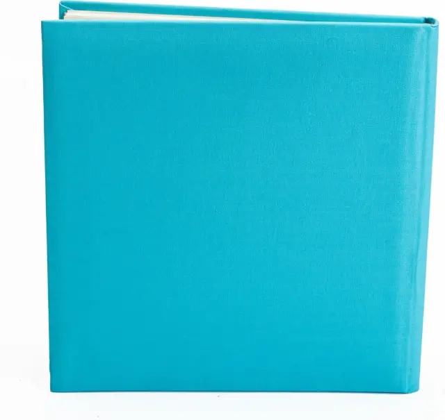Άλμπουμ Υφασμάτινο εξώφυλλο 24x24 cm θαλασσι 40 σελίδες με ριζοχαρτο με θήκη για φωτογραφία στο εξώφυλλο 12044 2