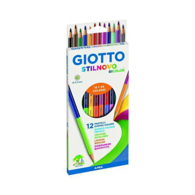 Giotto Ξυλομπογιές Stilnovo Bicolor 12 τεμ.-24 χρώματα (256900)