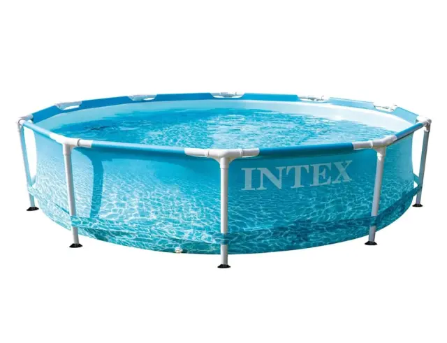Πισίνα Intex Beachside Metal Frame οικογενειακή, με μεταλλικό σκελετό, χωρητικότητα 4485lt και διαστάσεις 305x305x76cm I03403350 3