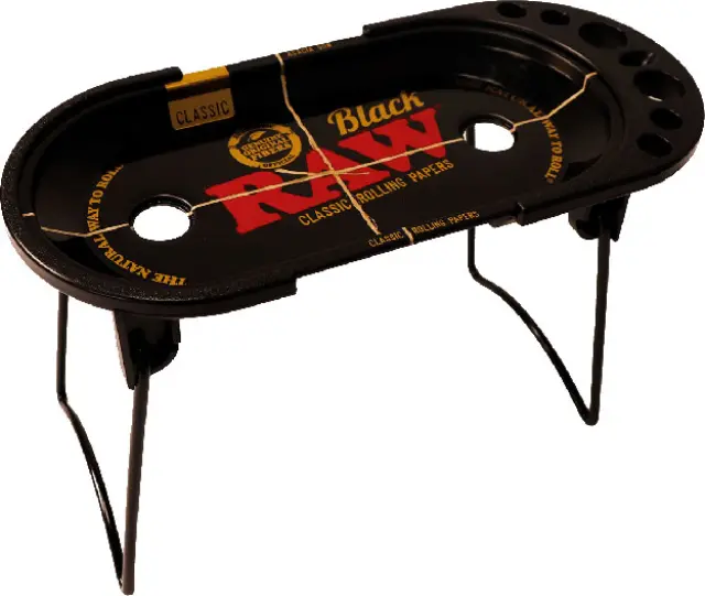 Raw Rolling Tray Πτυσσόμενος Δίσκος Prep Deck Mini Black (22x10.5cm) 2