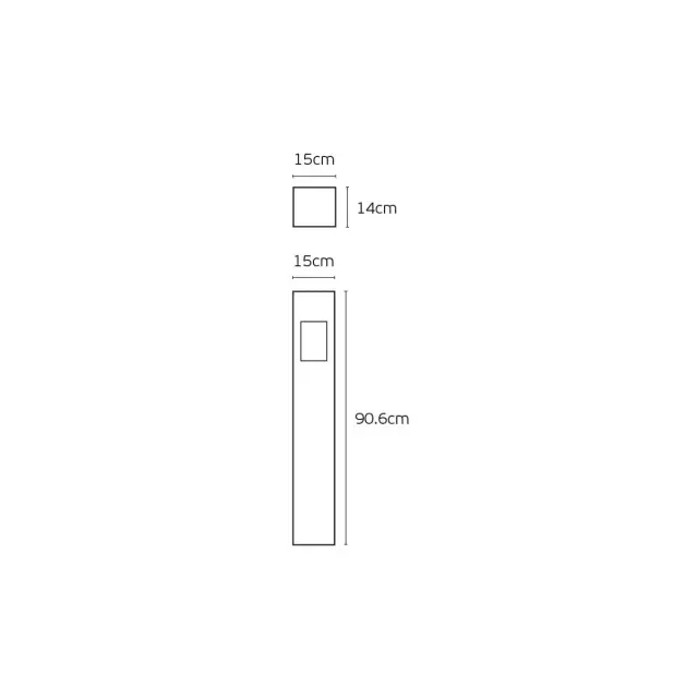 Terra Φωτιστικό δαπέδου LED εξωτερικού χώρου Σκούρο γκρι 3000K 12W L90.6cm IP65 Σκούρο Γκρί 2