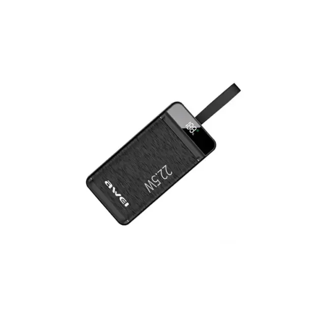 Awei Power Bank 50000mAh 22.5W με 3 Θύρες USB-A και Θύρα USB-C Power Delivery Μαύρο P142K