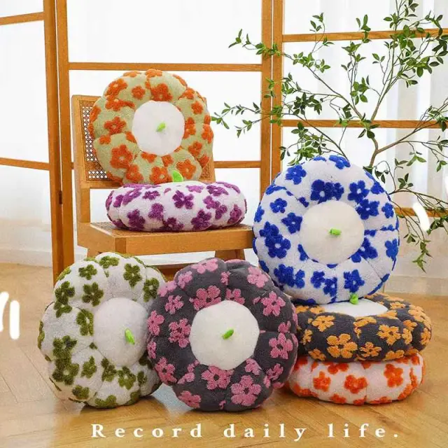 Μαξιλάρι καρέκλας Πουφ - 45cm - 720197 - White/Orange 2