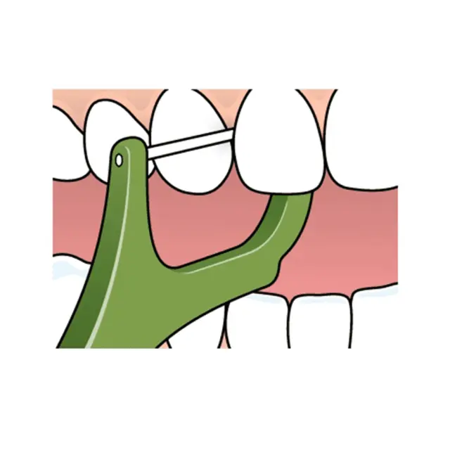 TePe Good Mini Flosser Οδοντικό Νήμα με Λαβή σε Πράσινο Χρώμα, 36 τεμάχια 2