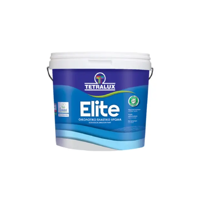 Tetralux Elite Κορυφαίο Πλαστικό Οικολογικό Χρώμα Λευκό Ματ 10 lt