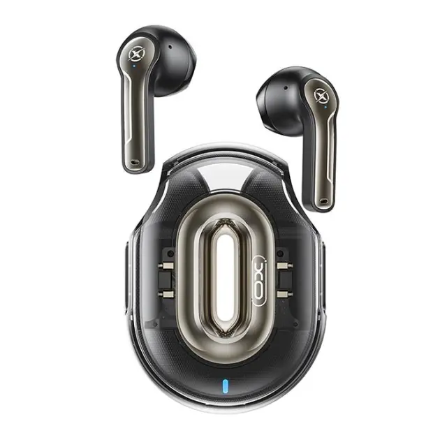 Bluetooth ακουστικά handsfree με θήκη φόρτισης, σε μαύρο χρώμα