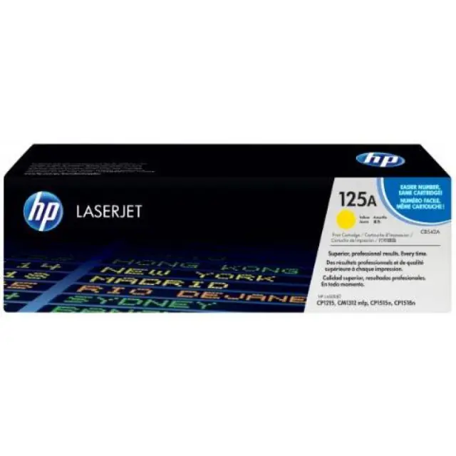 HP 125A Γνήσιο Toner Laser Εκτυπωτή Κίτρινο 1400 Σελίδων (CB542A)