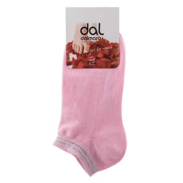 Γυναικεία τερλίκια με Lurex Dalmaras Socks 902 One Size Ροζ - Ασημί