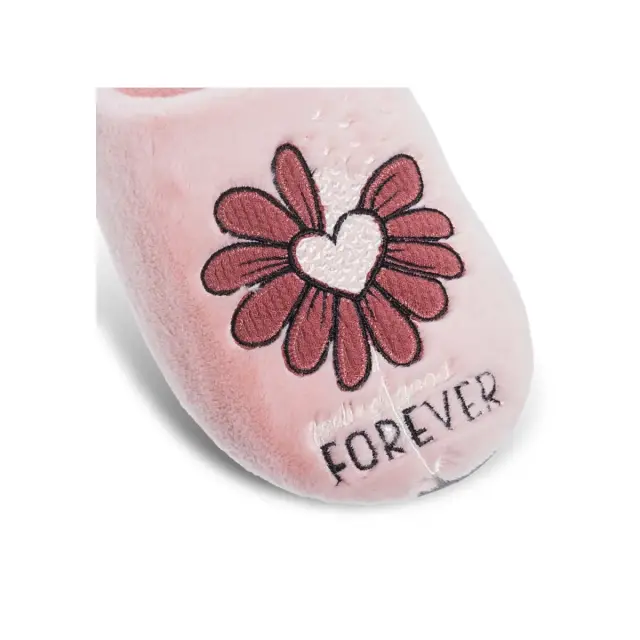 Parex Γυναικείες Παντόφλες Σπιτιού Daisy Heart Forever, Χρώμα Ροζ 3
